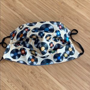 Vintage record face mask